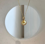 south sea deep tea golden pearl 18k gold pendant for her