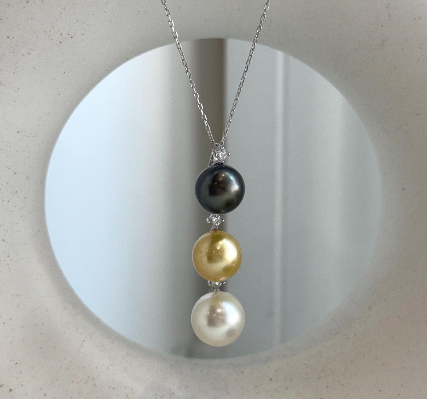 tri south sea ocean pearls pendant for her