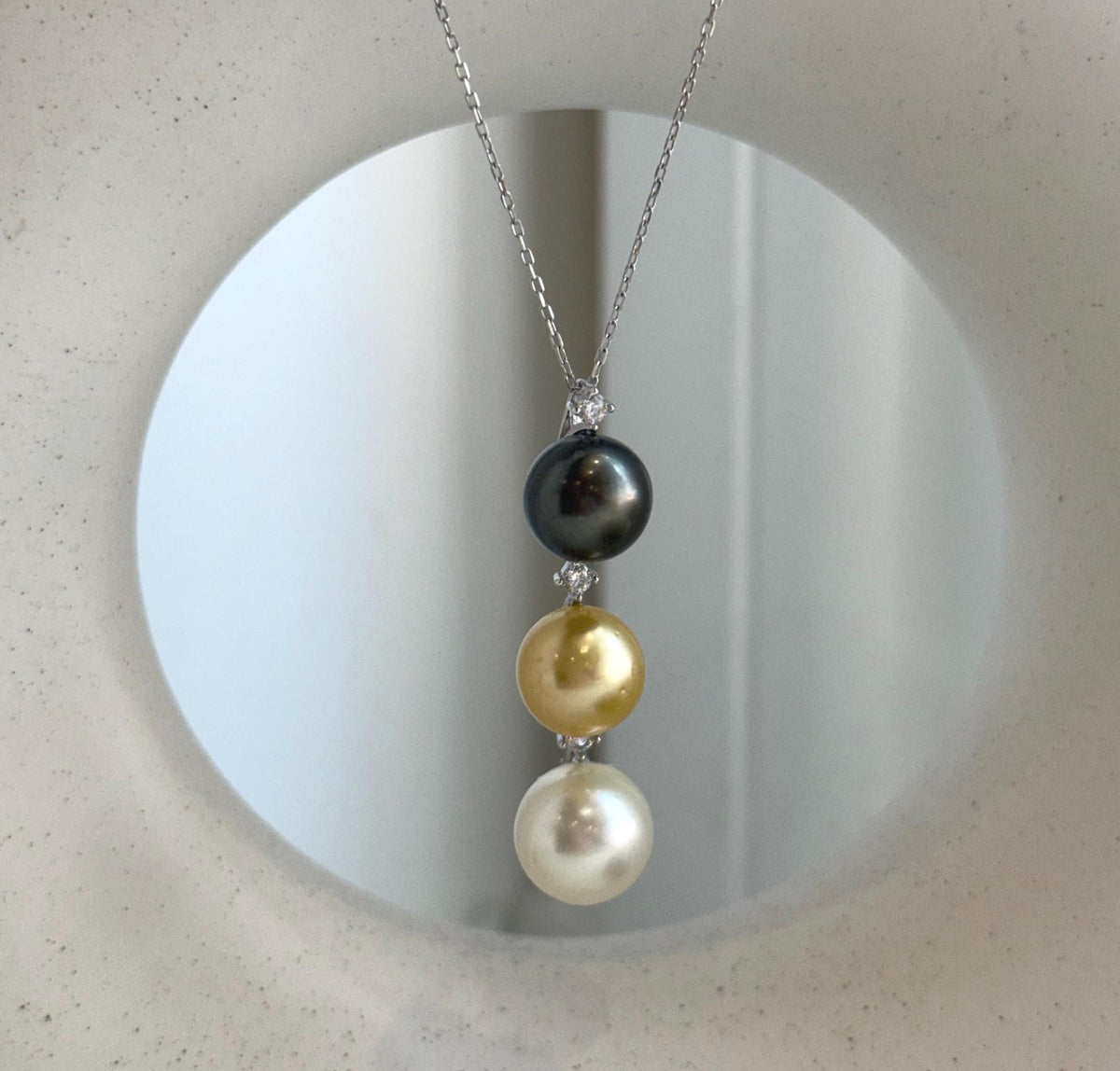 tri south sea ocean pearls pendant for her