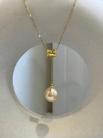 Elly’s 12.7mm Genius South sea champagne gold ocean pearl Pendant: Extreme luster mirrored, 4.7cm high, s925 silver cool pendant.