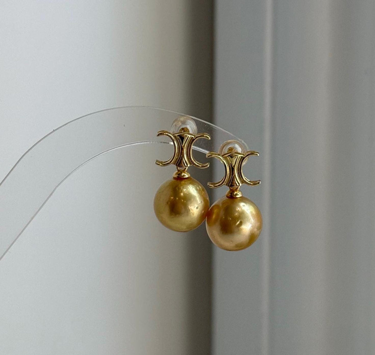 south sea deep tea golden ocean pearls cool fancy earrings for her graduation