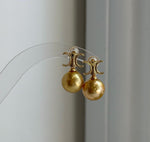 south sea deep tea golden ocean pearls cool fancy earrings for her graduation