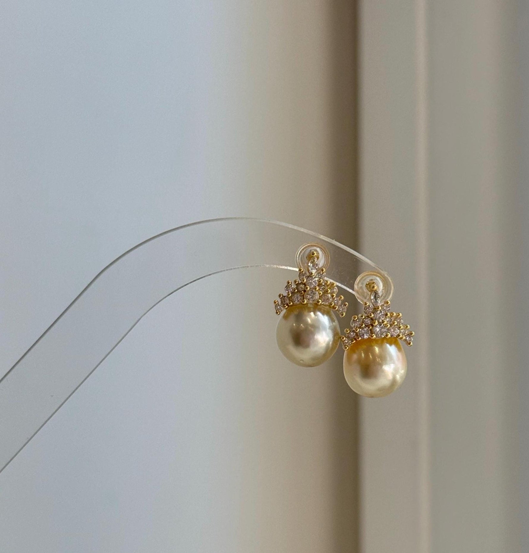 south sea champagne gold ocean pearls cool earrings for her
