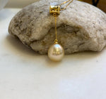 Elly’s 12.7mm Genius South sea champagne gold ocean pearl Pendant: Extreme luster mirrored, 4.7cm high, s925 silver cool pendant.