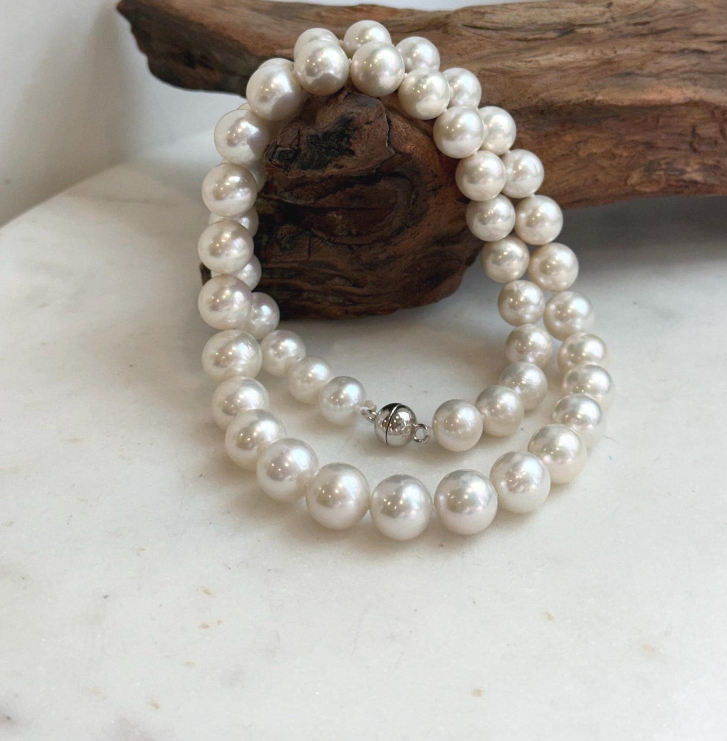 high quality white Edison pearls  necklace strand