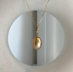 high quality south sea golden ocean pearl pendant for her birthday