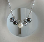 white black south sea ocean pearls satellite necklace