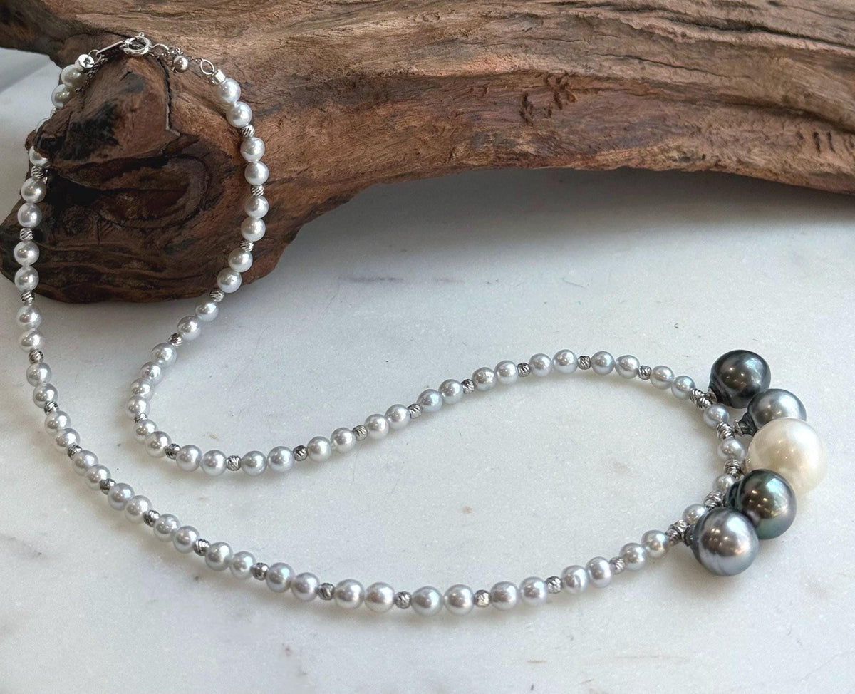 black ocean pearls necklace strand