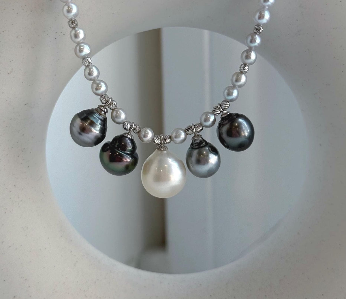 black ocean pearls necklace strand