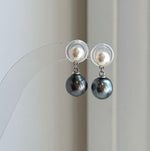 white black ocean pearls earrings chandeliers daily office wear