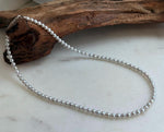 blue small pearls necklace