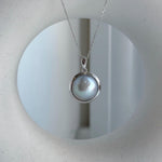 silver ocean Mabe pearl pendant
