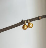 Edison golden pearl earrings hooks for her