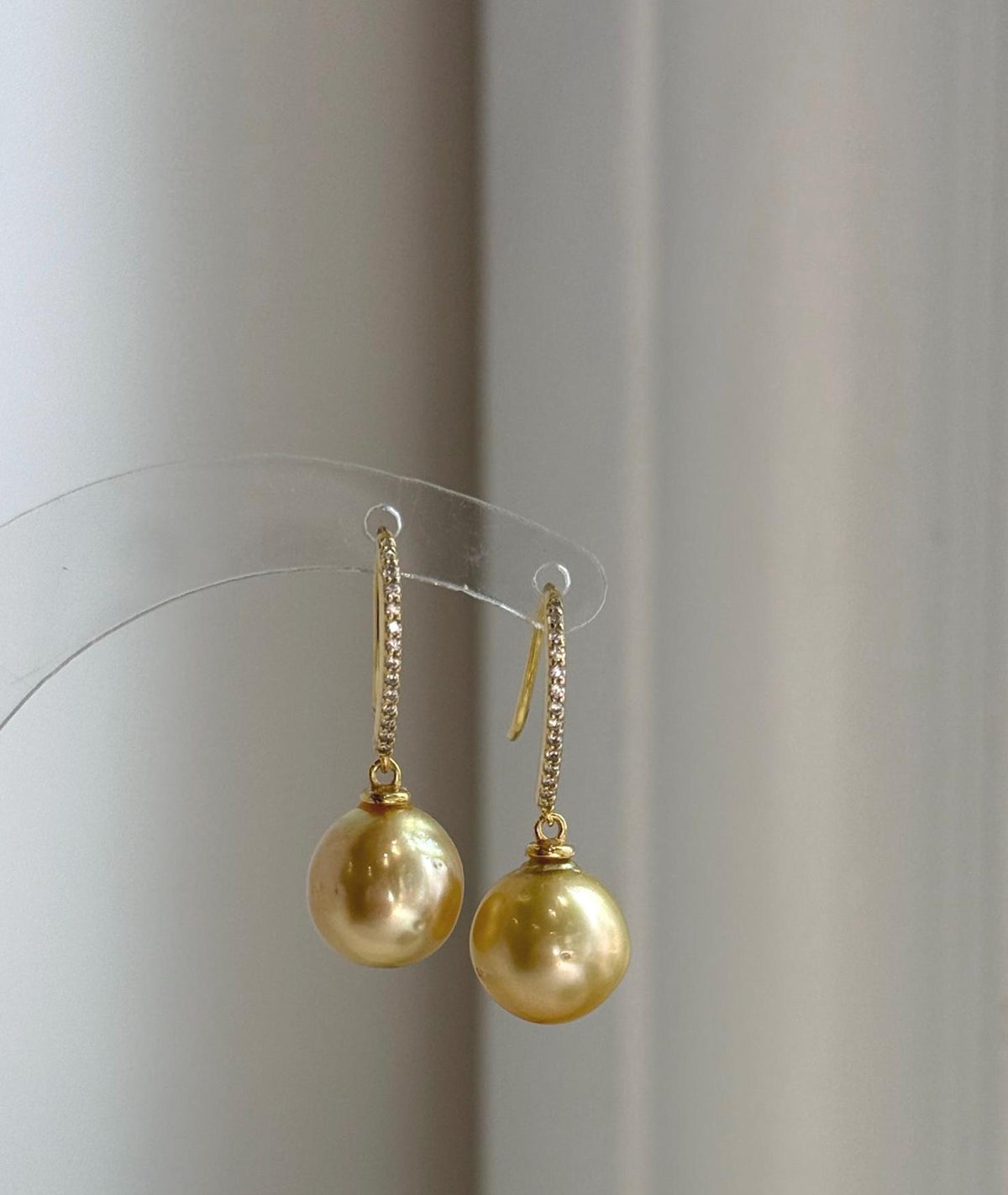south sea golden ocean pearls sterling silver fancy cool Earrings hooks for her