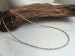 Akoya ocean small pearls Sterling silver necklace strand for her