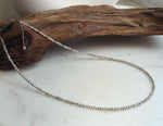 Akoya ocean small pearls Sterling silver necklace strand for her