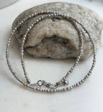 Akoya ocean small pearls Sterling silver necklace strand for her