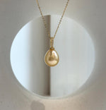 south sea golden ocean pearl sterling silver with 18k gold plated minimalist pendant for her