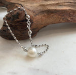 south sea white ocean pearl Stering silver adjustable bracelet for her birthday