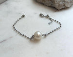 south sea white ocean pearl Stering silver adjustable bracelet for her anniversary