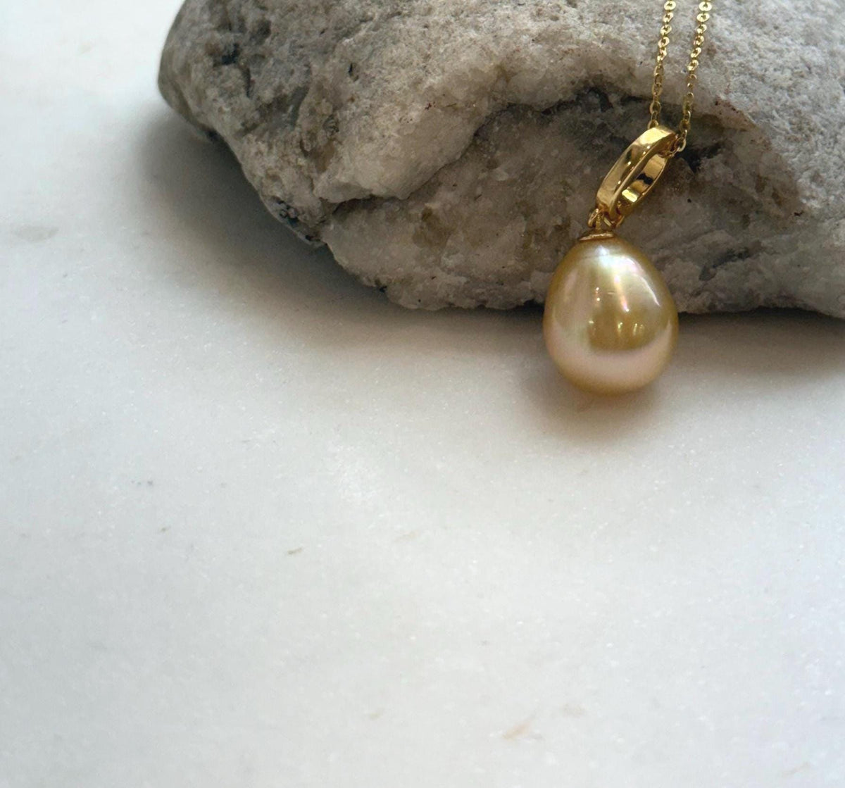 high quality golden ocean Pearl stering silver pendant for her birthday