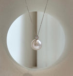 Edison white pearl sterling silver pendant for her