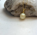 south sea golden carved ocean pearl s925 silver pendant for her birthday