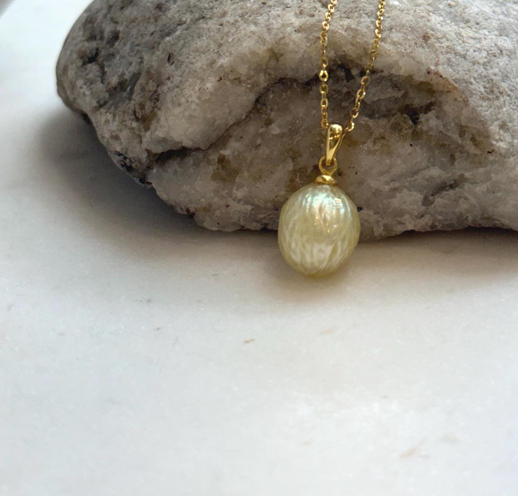 south sea golden carved ocean pearl s925 silver pendant for her birthday