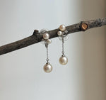 Elly’s 6pcs Akoya ocean ivory pearls earings no piercings: Extreme luster mirrored, 3.7-7.2mm, s925 silver earrings. Pearl jewelry idea.