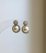 Elly’s 0.2ct Moissanite Akoya ocean pearls earrings: Extreme luster Mirrored, 7.3mm, 1x1.5cm, S925 silver cool earrings.