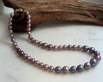 purple pearls necklace strand