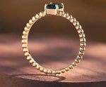 lab emerald sterling silver ring