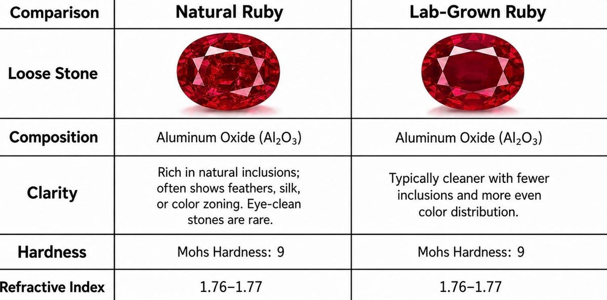 Lab Ruby Gemstone 4-Prong Ring| 0.7 CT/ 5x5mm Pigeon blood | Solid S925 Silver with 18K Gold plated | 