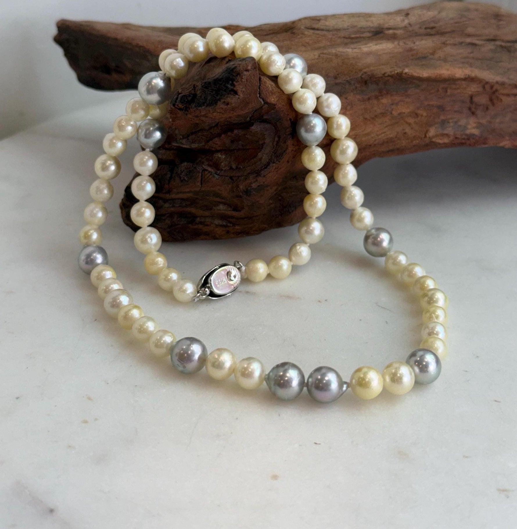 daily office ocean pearl necklace