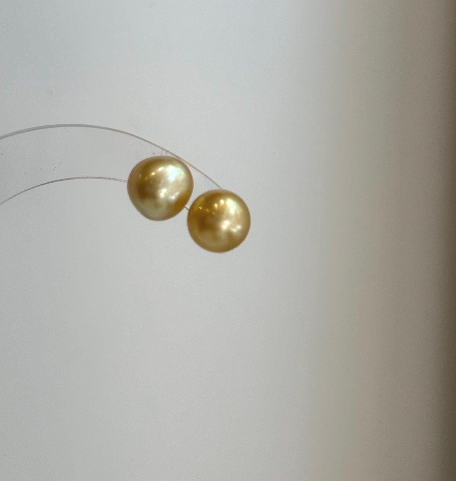 deep tea gold south sea golden ocean pearls earrings studs