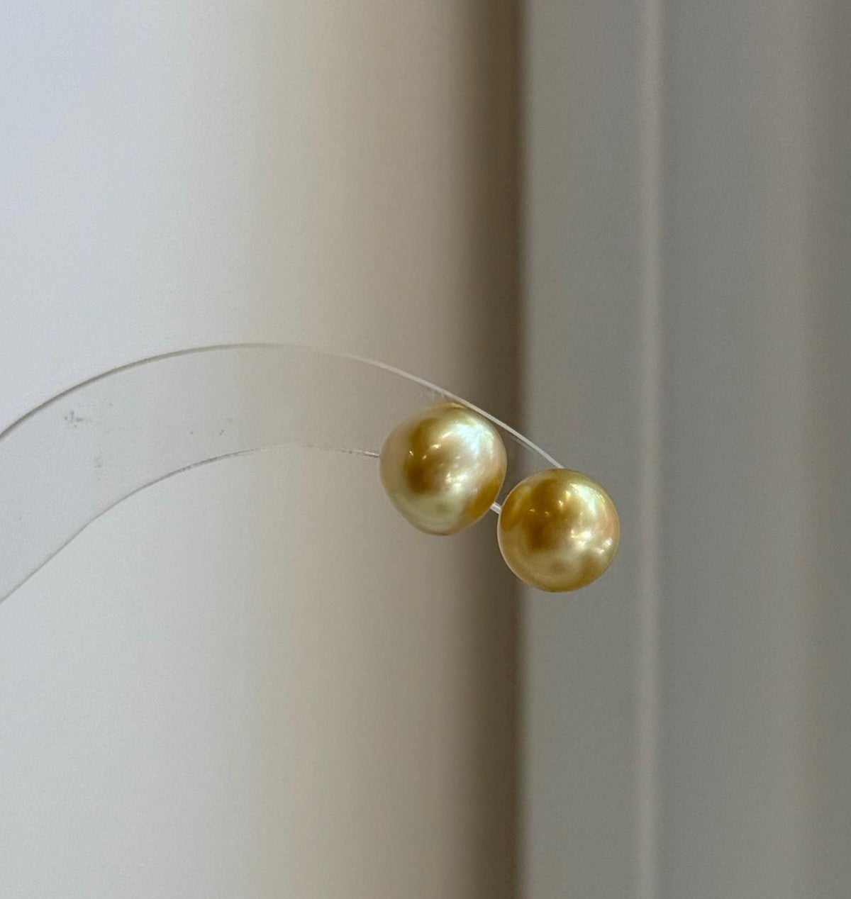 deep tea gold south sea golden ocean pearls earrings studs for her birthday