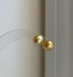 deep tea gold south sea golden ocean pearls earrings studs for her birthday