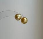 deep tea gold south sea golden ocean pearls earrings studs for her