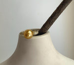 South sea deep golden ocean pearl Sterling silver daily office ring