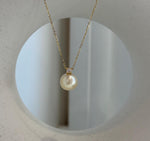 Elly’s 10.8mm South Sea Golden Ocean Pearl Pendant: Extreme luster, 1.4cm high, S925 Silver Vintage pendant. high quality golden ocean pearl pendant for her holiday