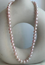 pink pearls necklace strand for her