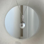 Australian ocean white silver pearl pendant for her anniversary