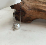 Elly’s 12.7mm Australian Ocean white silver Pearl bracelet: Extreme luster, to 8.3”, S925 silver adjustable bracelet.