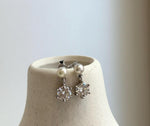 Elly’s 2.0ct Moissanite Akoya ocean pearls earrings: Extreme luster Mirrored, 4.9mm, 1.7cm high, S925 silver cool earrings.