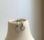 Elly’s 2.0ct Moissanite Akoya ocean pearls earrings: Extreme luster Mirrored, 4.9mm, 1.7cm high, S925 silver cool earrings.
