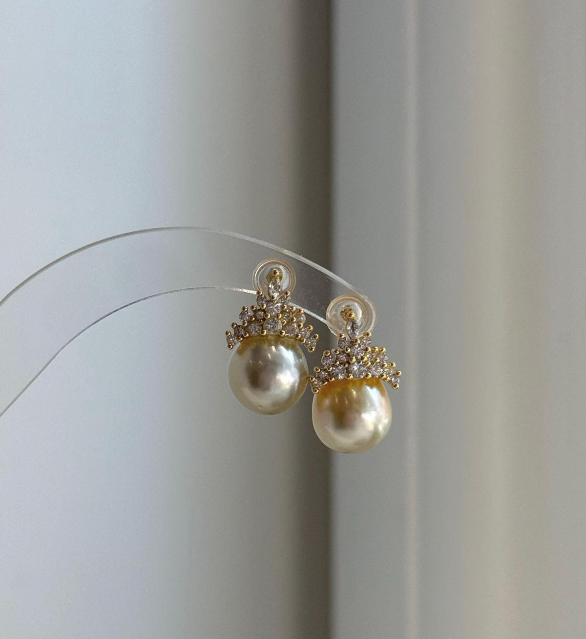 south sea champagne gold ocean pearls cool earrings for her holiday