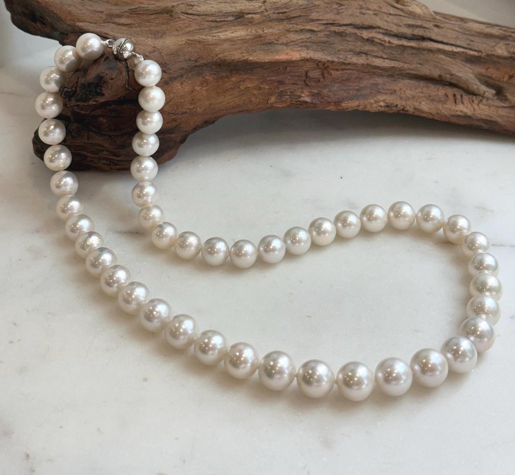 high quality white Edison pearls  necklace strand