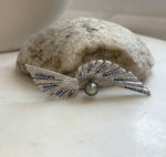 Elly’s 9.5mm Tahitian peacock green Ocean parrot Brooch Pendant 2in1: Extreme Luster mirrored