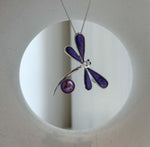 Elly’s purple Pearl Dragonfly Brooch pendant 2in1: Extreme luster mirrored, 8.8mm