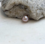 Au750 18k White Gold 10.4mm Rose Edison Pearl Floating pendant: Extreme luster mirrored, S925 silver chain.